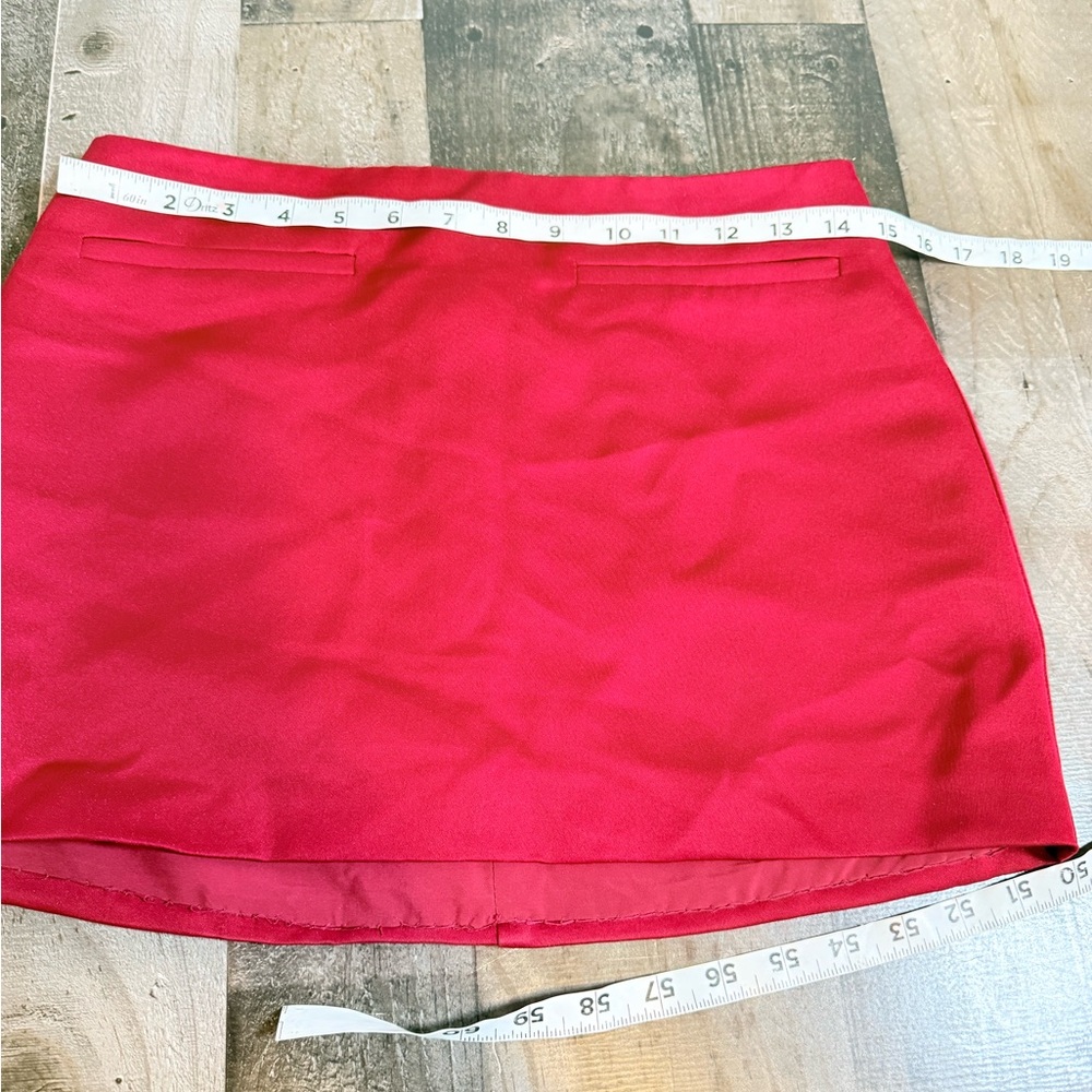 Naked Vice Red Mini Skirt S Y2K Satin Party Skirt Clubwear Going Out Slip Skirt - Picture 2 of 9